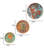 Amaya Decors Fish & Bird Metal & Meena Wall Plates Set of 5