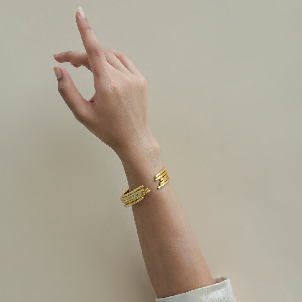 Empress Bangle Plain - Gold Tone - Set of 3