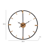 Amaya Decors Gold & Black Stripes Wall Clock
