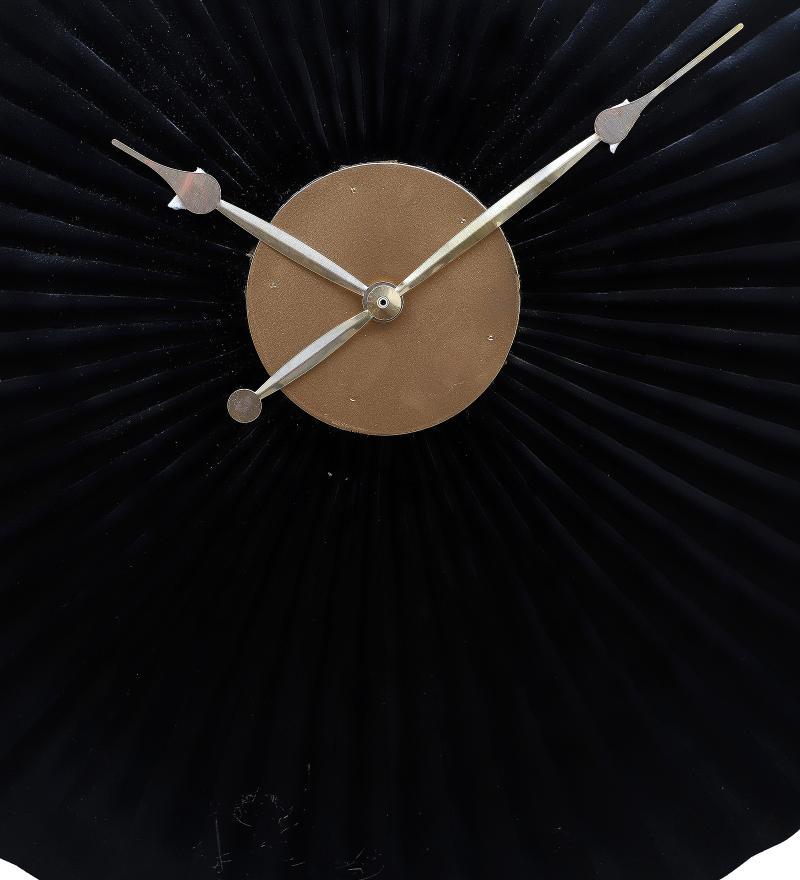 Amaya Decors Black & Gold Hammered Wall Clock