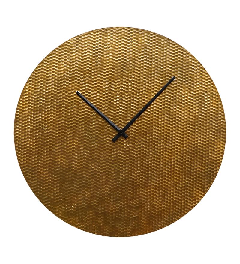Amaya Decors Gold Small Hammered Wall Clock