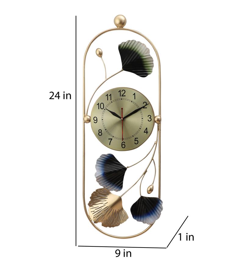 Amaya Decors Multicolor Oval Etching Clock