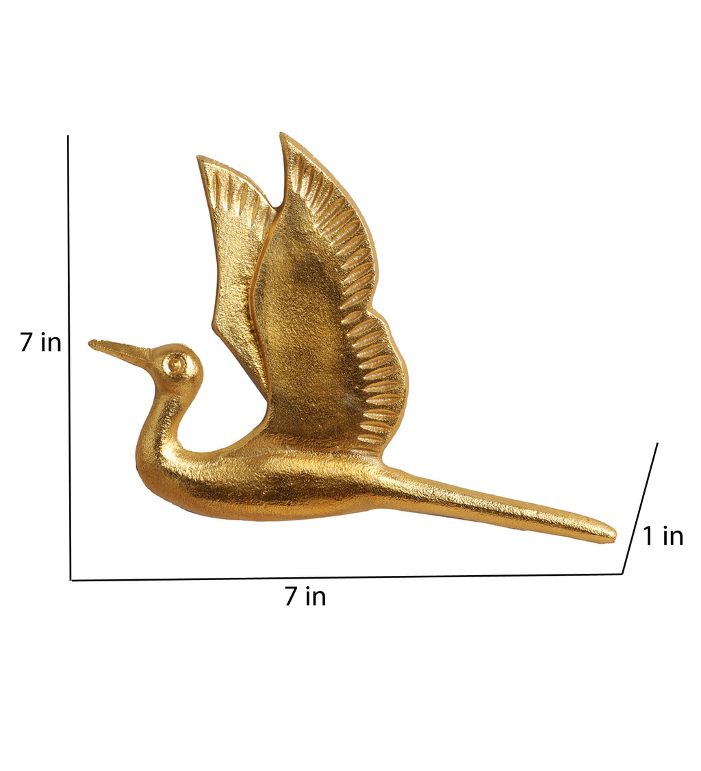 Amaya Decors Flying Bird Aluminium Wall Decor Set of 5