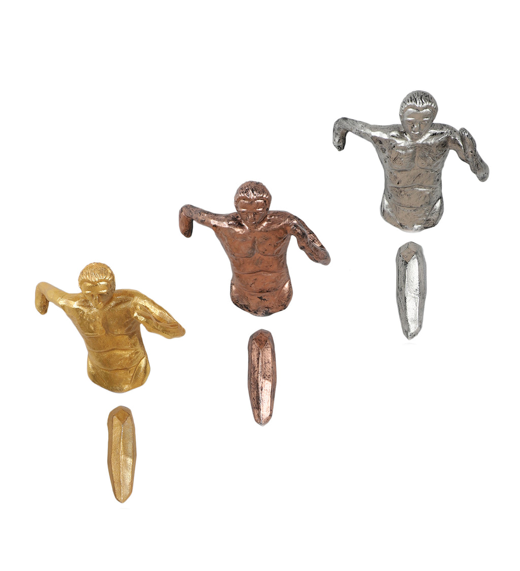 Amaya Decors Running Men Wall Decor Set of 3