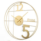 Amaya Decors 12-Three-5 Elegant Gold Wall Clock