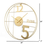 Amaya Decors 12-Three-5 Elegant Gold Wall Clock