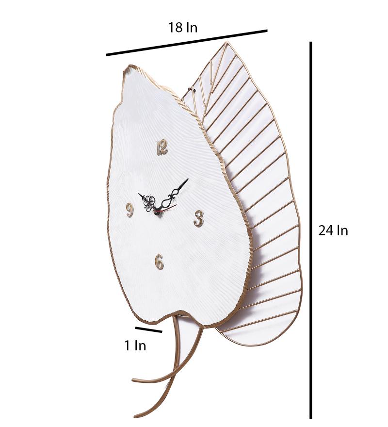 Amaya Decors Double Leaf Wall Clock