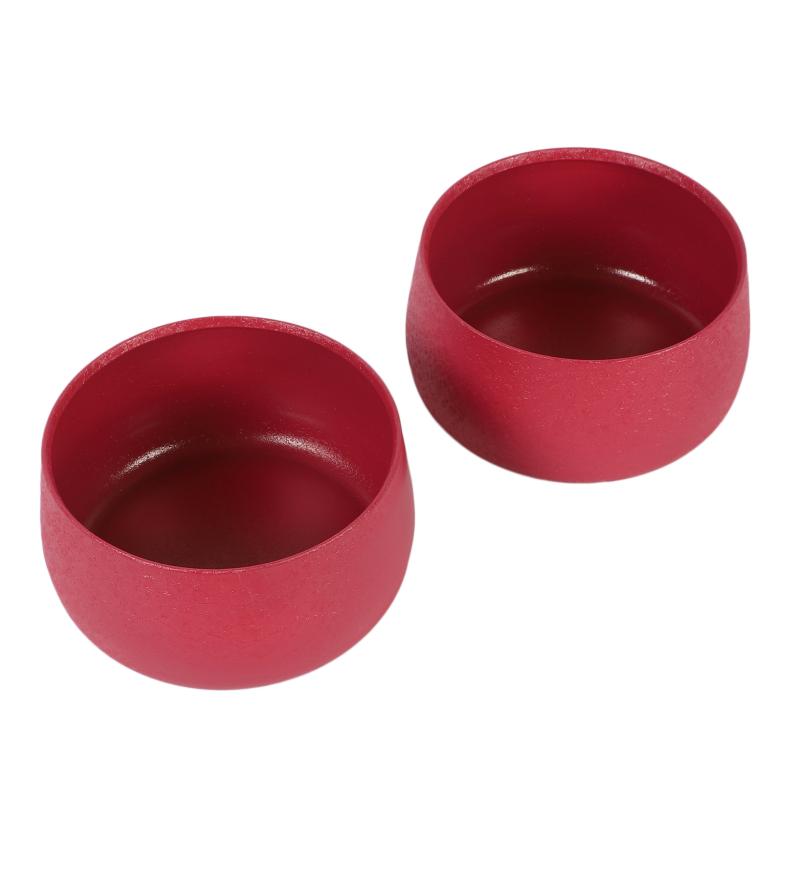 Amaya Decors Maroon Bowl Textured Planter Set of 2