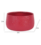 Amaya Decors Maroon Bowl Textured Planter Set of 2