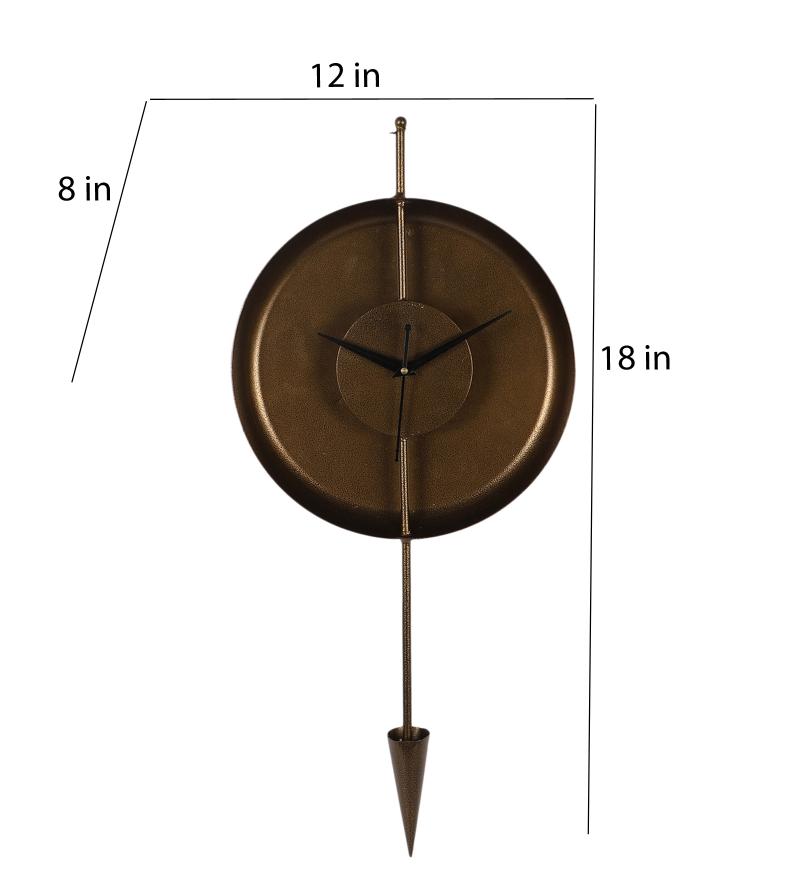 Amaya Decors Brown Textured Cone Clock