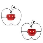 Amaya Decors Wall Hanging Red Apple Planter Set of 2