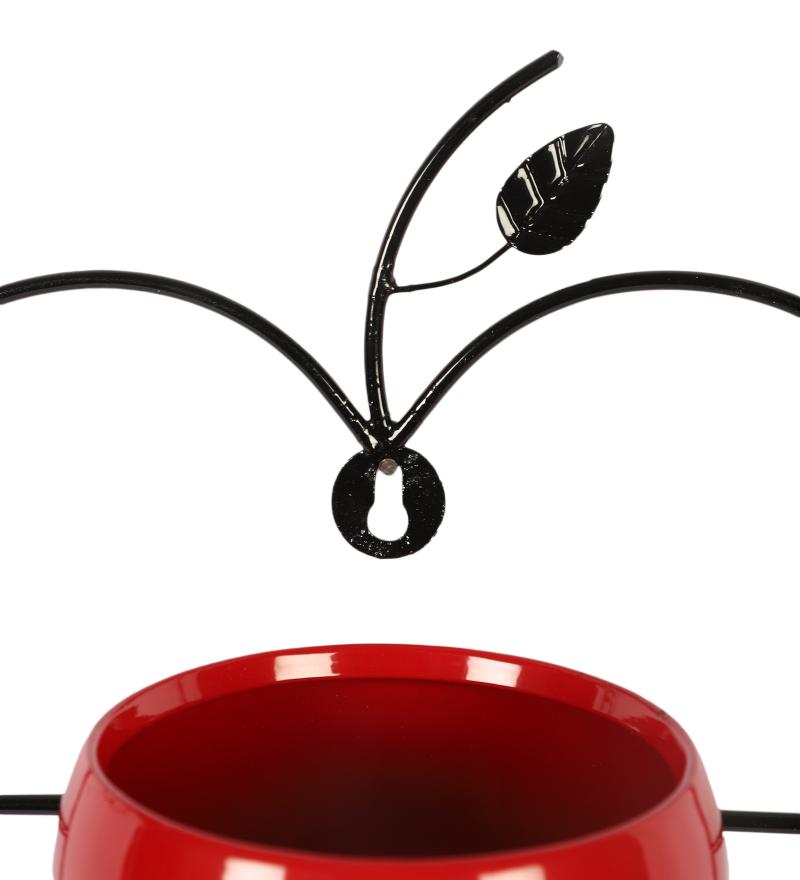 Amaya Decors Wall Hanging Red Apple Planter Set of 2