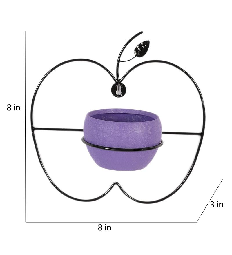 Amaya Decors Wall Hanging Purple Apple Planter Set of 2
