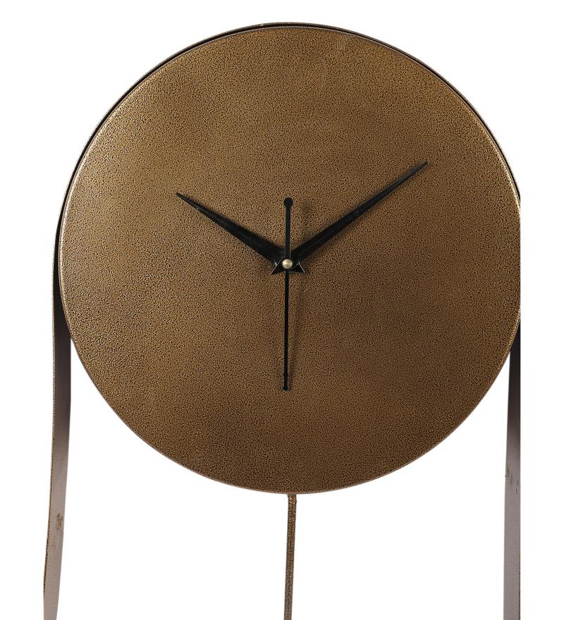 Amaya Decors Brown Textured Pendulam Clock