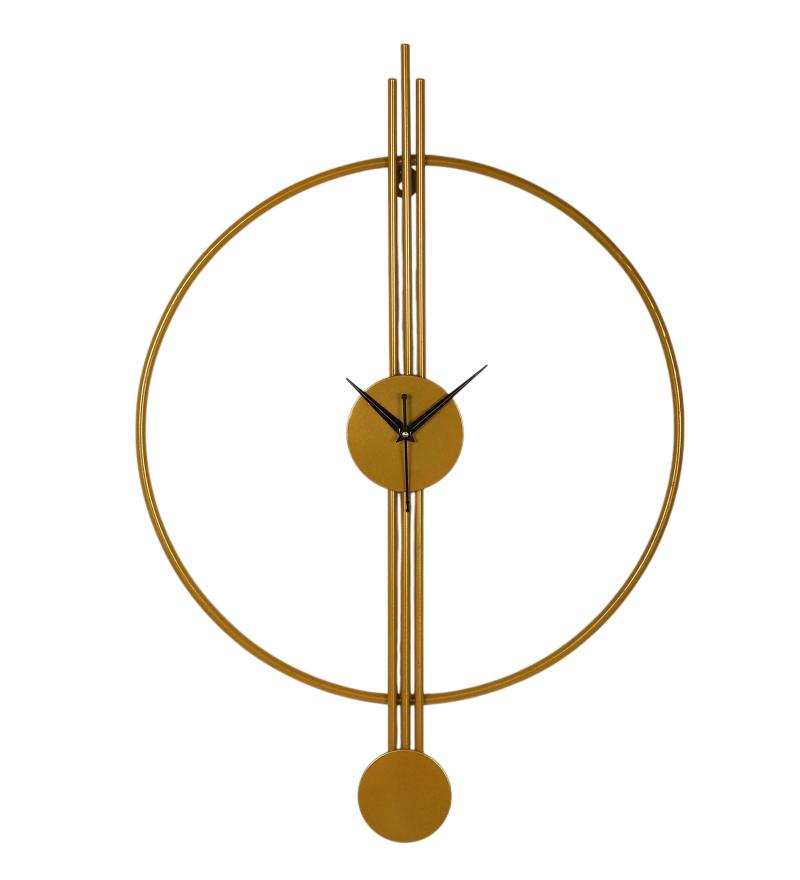 Amaya Decors Ring & Stripe Clock Gold