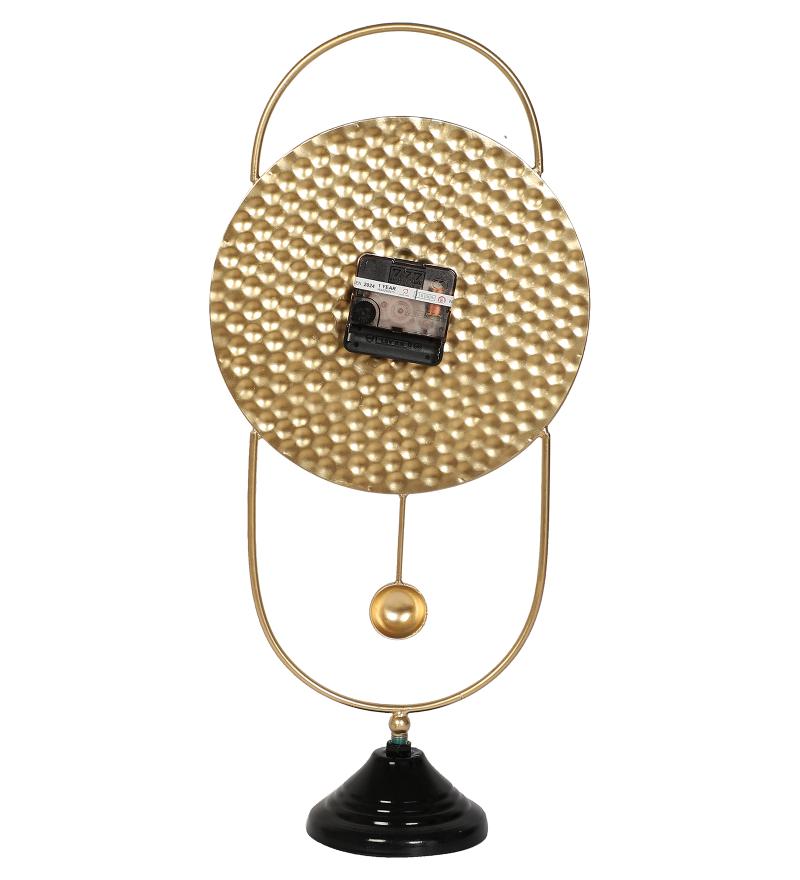 Amaya Decors Green & Gold Square Table Clock