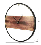 Amaya Decors Black & Brown Round Wall Clock