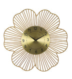 Amaya Decors Gold Flower Shape Wall Clock