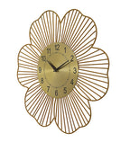 Amaya Decors Gold Flower Shape Wall Clock