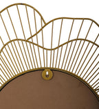 Amaya Decors Gold Flower Shape Wall Mirror (20x20x1 Inch)