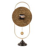 Amaya Decors Black & Gold Oval Table Clock