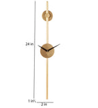 Amaya Decors Gold Slim Long Pipe Clock