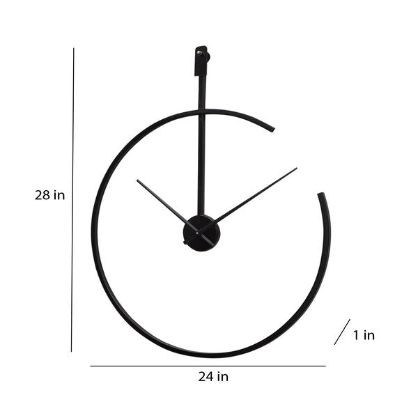 Amaya Decors Half Ring Metal Wall Clock