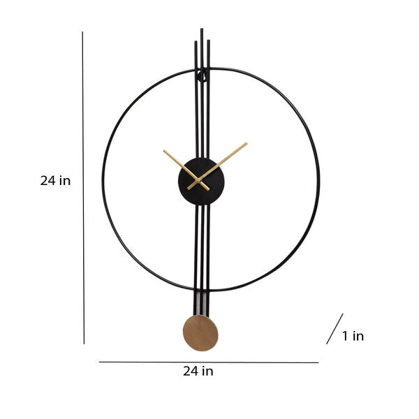 Amaya Decors Ring & Stripes Metal Wall Clock