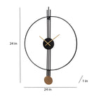 Amaya Decors Ring & Stripes Metal Wall Clock