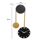 Amaya Decors Hanging Ring Black & Gold Wall Clock
