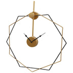 Amaya Decors Black & Gold Hexagon Wall Clock