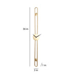 Amaya Decors Long Striped Gold Wall Clock