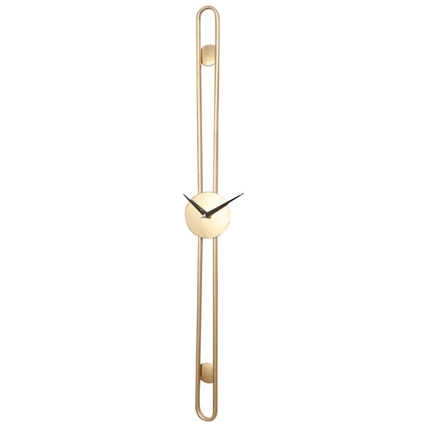 Amaya Decors Long Striped Gold Wall Clock