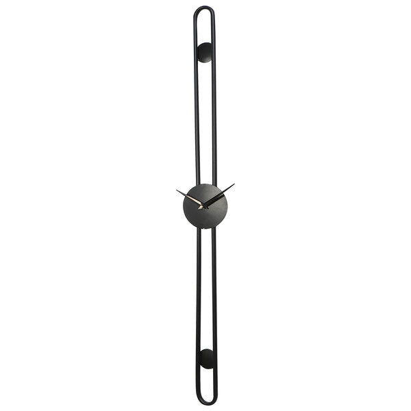 Amaya Decors Long Striped Black Wall Clock