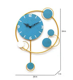 Amaya Decors Green & Gold Pendulam Clock