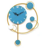 Amaya Decors Green & Gold Pendulam Clock