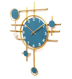Amaya Decors Green & Gold Double Pendulam Clock