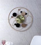 Amaya Decors Black & Gold Round Ring Wall Clock