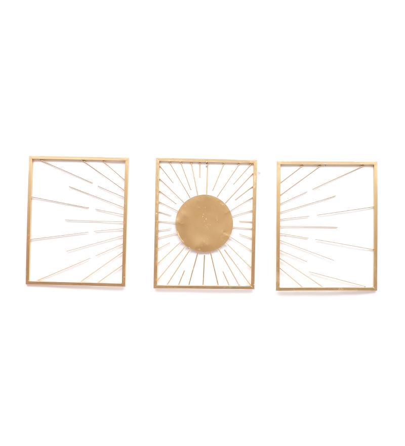 Amaya Decors Sun Metall Wall Decor Set of 3