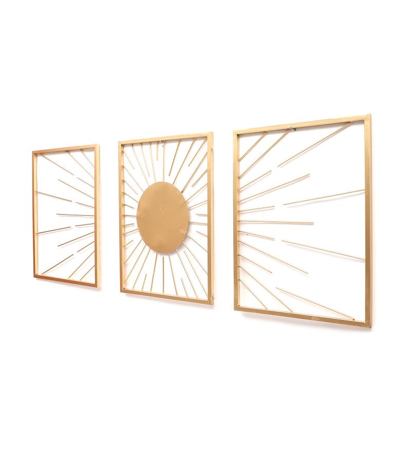 Amaya Decors Sun Metall Wall Decor Set of 3