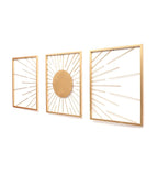 Amaya Decors Sun Metall Wall Decor Set of 3