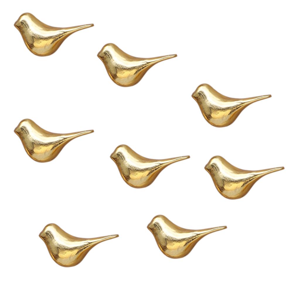 Amaya Decors Gold Small Alumininium Bird Set of 8