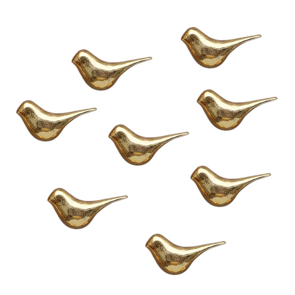Amaya Decors Gold Small Alumininium Bird Set of 8