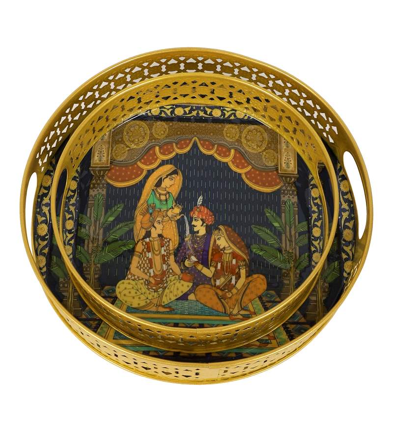 Amaya Decors Wedding Design Tray Set of 2