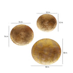 Amaya Decors Round Ring Gold Foil Wall Decor Set of 3