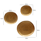 Amaya Decors Square Hammered Gold Wall Decor Set of 3