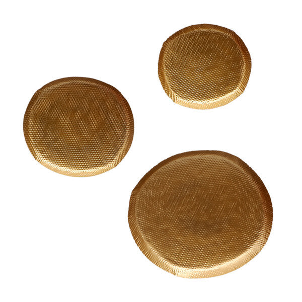 Amaya Decors Square Hammered Gold Wall Decor Set of 3
