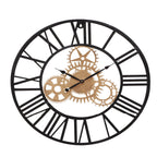 Amaya Decors Gold & Black Machinery Design Wall Clock