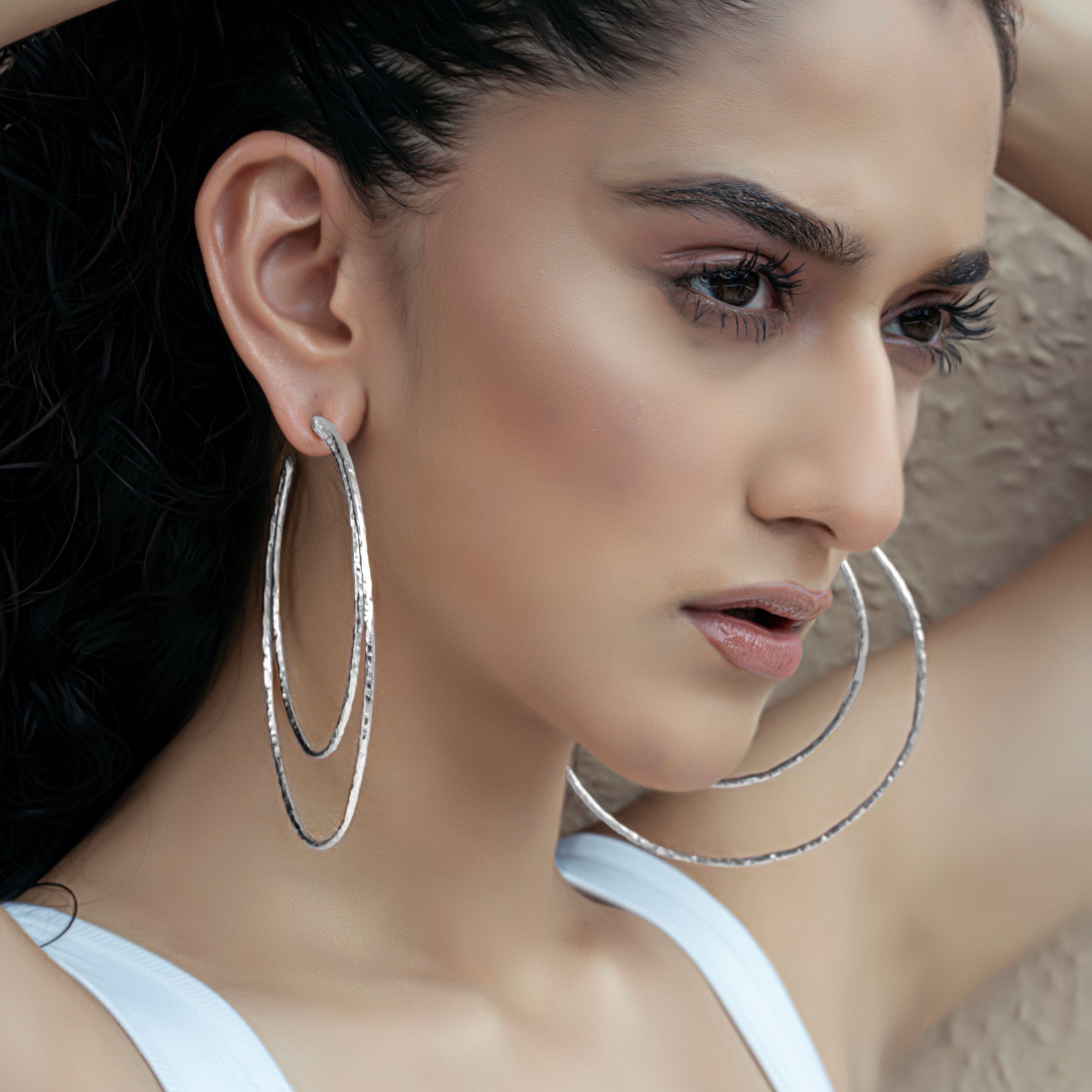 Kimberly Hoops - Silver