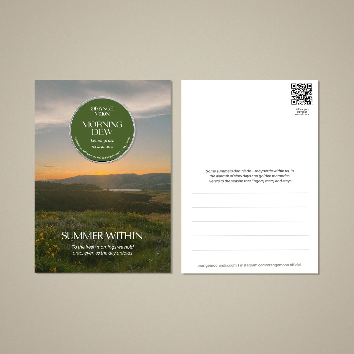 Scent of Summer – Postcards with Tin Candle